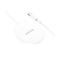 Бездротовий зарядний пристрій BOROFONE BQ17 Original series magnetic wireless fast charger WHITE