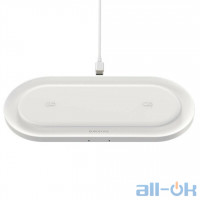 Бездротовий зарядний пристрій BOROFONE BQ7 Prominent dual 10W wireless fast charger White
