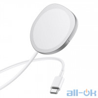 Бездротовий зарядний пристрій BOROFONE BQ12 Core magnetic holder wireless fast charger Silver