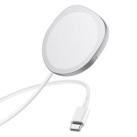 Бездротовий зарядний пристрій BOROFONE BQ12 Core magnetic holder wireless fast charger Silver