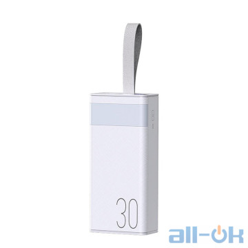 Зовнішній акумулятор PowerBank REMAX Chinen Series 20W+22.5W Fast Charging Power Bank with LED Light 30000mAh RPP-320 White 