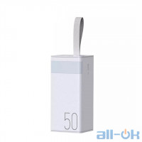 Зовнішній акумулятор PowerBank REMAX Chinen Series 20W+22.5W Fast Charging Power Bank with LED Light 50000mAh RPP-321 White