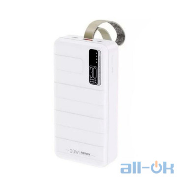Зовнішній акумулятор PowerBank REMAX Noah Series 20W+22.5W PD+QC Fast Charging Power Bank 30000mAh White (RPP-506) 