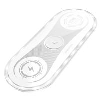 Бездротовий зарядний пристрій Borofone BQ14 Absolute 3-in-1 22.5W Wireless Fast Charger White (BQ14W)