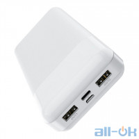 Зовнішній акумулятор (Power Bank) HOCO J72A Easy travel 20000mAh (2USB, 2А) White