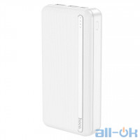 Зовнішній акумулятор (Power Bank) Hoco J91A 20000mAh White