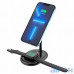 Бездротовий зарядний пристрій HOCO CW40 Noble 3-in-1 magnetic holder with wireless fast charging Black — інтернет магазин All-Ok. фото 1