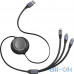 Кабель Lightning/USB Type-C/Micro USB Baseus Bright Mirror Retractable Data Cable USB to Micro USB/Lightning/Type-C 3.5A 1.2m Black (CAMLT-MJ01)  — інтернет магазин All-Ok. фото 2