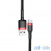 Кабель Micro USB Baseus Cafule Cable USB For Micro 2.4A 2M Red+Black (CAMKLF-C91) — інтернет магазин All-Ok. фото 1