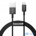 Кабель Micro USB Baseus USB - micro-USB Superior Series 1 m Black (CAMYS-01) — інтернет магазин All-Ok. фото 1