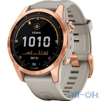 Смарт-годинник Garmin Fenix 7S Solar Rose Gold with Light Sand Band (010-02539-10/11)