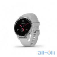 Смарт-годинник Garmin Venu 2S Silver Stainless Steel Bezel with Mist Gray Case and Silicone Band (010-02429-12/)