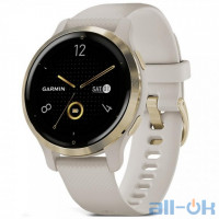 Смарт-годинник Garmin Venu 2S Light Gold Stainless Steel Bezel with Light Sand Case and Silicone Band (010-02429-01/11)