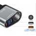 АЗП CELBRO Car Quick Charger Dual LED дисплей CB-QCC006/CB-CC006 Silver — інтернет магазин All-Ok. фото 1