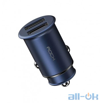 АЗП  Rock 2 USB Car Charger Blue 