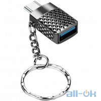 Універсальний адаптер Type-C, USB Robotsky Black