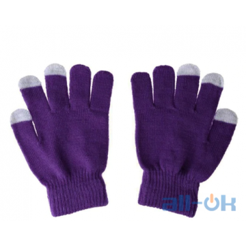 Перчатки для сенсорных экранов унисекс Purple