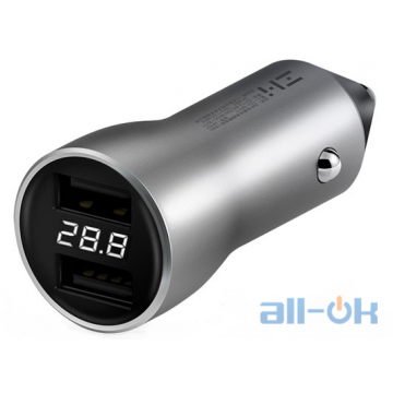 АЗП Xiaomi Zmi Car Charger with Display Silver AP621