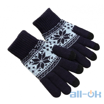 Зимові рукавички для сенсорних екранів унісекс KLV Black