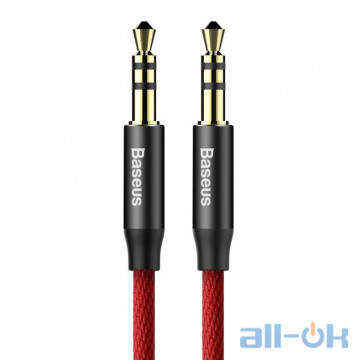 Baseus Jack 3.5 Audio Cable Male to Male Stereo Aux 0.5m red