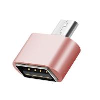 Переходник TOPK Micro OTG Adapter USB Converter Pink
