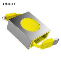 Кабель Lightning ROCK Lightning Retractable Charge & Sync Cable 0,8M Yellow (RCB0547-Yellow)