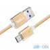 Магнітний кабель TOPK microUSB універсальний овал 1м Gold — інтернет магазин All-Ok. фото 1