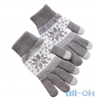 Зимние перчатки для сенсорных экранов унисекс KLV Grey