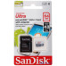 Карта пам'яті SanDisk  MicroSDXC 64GB UHS-I Ultra + SD Adapter SDSQUNB-064G-GN3MA — інтернет магазин All-Ok. фото 1