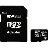 Карта пам'яті Silicon Power 32 GB microSDHC UHS-I Elite + SD adapter SP032GBSTHBU1V10-SP