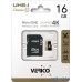 Карта пам'яті Verico MicroSDHC 16GB   Class 10 + SD Adapter — інтернет магазин All-Ok. фото 1