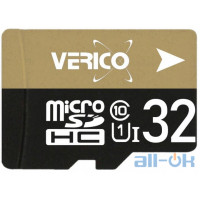 Карта пам'яті Verico MicroSDHC 32GB Class 10 + SD Adapter
