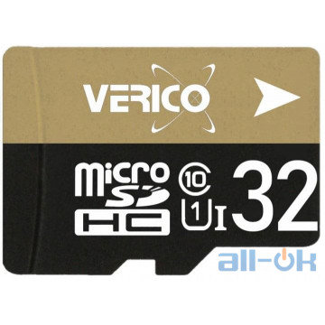 Карта памяти Verico MicroSDHC 32GB Class 10 + SD Adapter