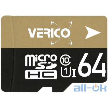 Карта пам'яті  VERICO 64 GB microSDXC UHS-I Class 10 + SD adapter 1MCOV-MAX963-NN