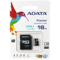 Карта памяти ADATA MicroSDHC 16GB Class 10 + SD Adapter