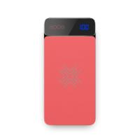 ROCK QI Wireless Charger Power Bank 8000mah with Digital Display red