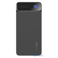 Зовнішній акумулятор Power bank Rock P38 10000 mah with Digital Display Gray
