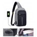 Рюкзак міський водонепроникний anti theft антизлодій з USB Grey — інтернет магазин All-Ok. фото 2